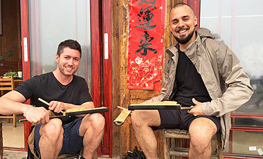 Clients à aux rizières en terrasse de Longji