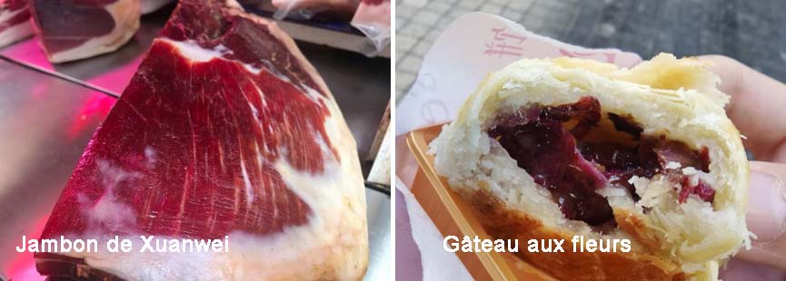 Jambon de Xuanwei et Gâteau aux fleurs