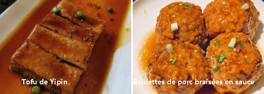 Tofu de Yipin et Boulettes de porc braisées en sauce