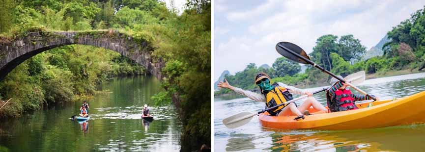 Le paddle et Le kayak Yangshuo