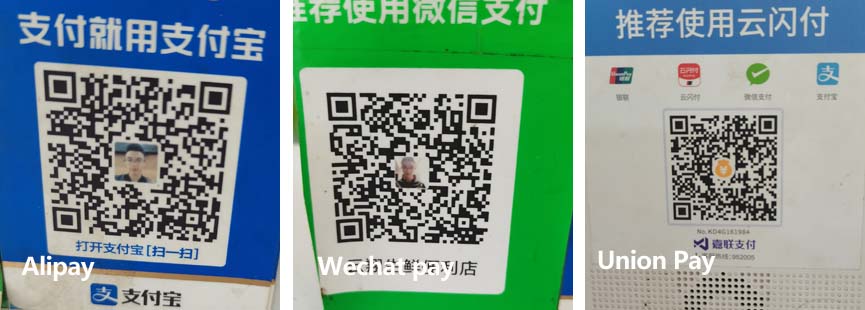 mode de paiement en Chine - Alipay, Wechat pay et Union Pay